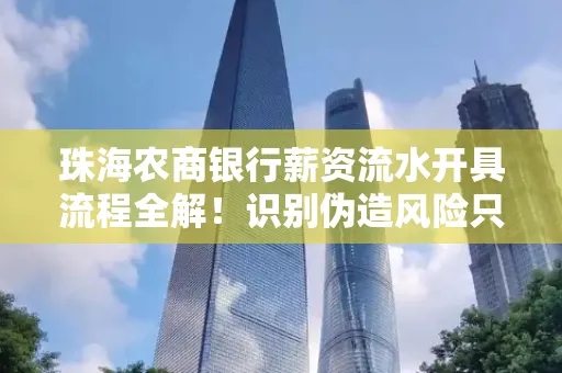 珠海农商银行薪资流水开具流程全解!识别伪造风险只需这几个技巧
