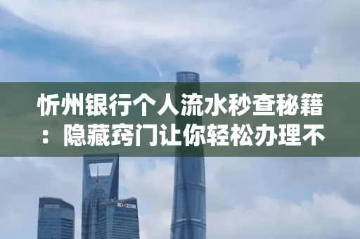 忻州银行个人流水秒查秘籍:隐藏窍门让你轻松办理不绕路