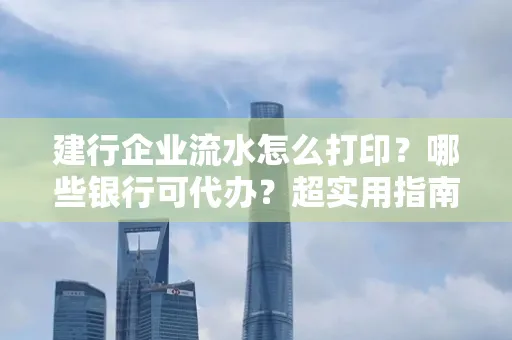 建行企业流水怎么打印?哪些银行可代办?超实用指南来了!