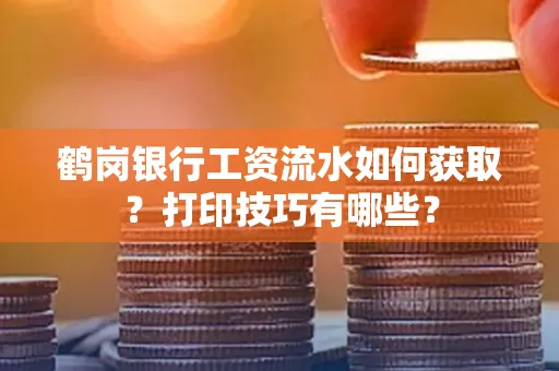 鹤岗银行工资流水如何获取?打印技巧有哪些?