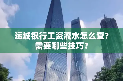 运城银行工资流水怎么查?需要哪些技巧?