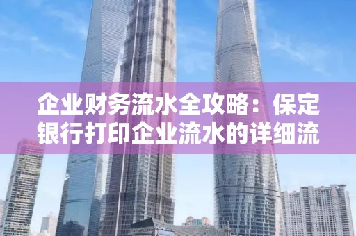 企业财务流水全攻略:保定银行打印企业流水的详细流程与材料清单
