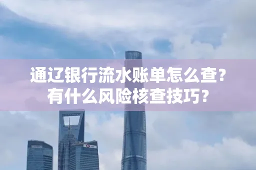 通辽银行流水账单怎么查?有什么风险核查技巧?
