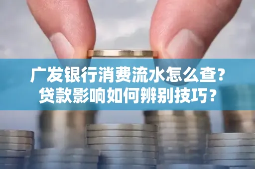 广发银行消费流水怎么查?贷款影响如何辨别技巧?