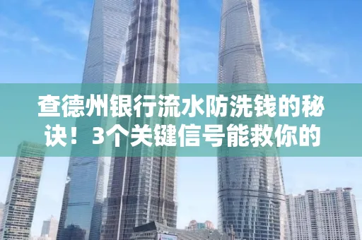 查德州银行流水防洗钱的秘诀!3个关键信号能救你的钱包(附实战技巧)