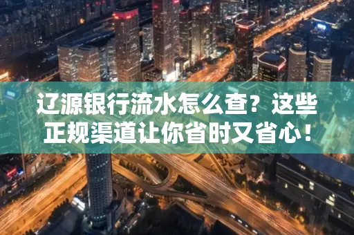 辽源银行流水怎么查?这些正规渠道让你省时又省心!