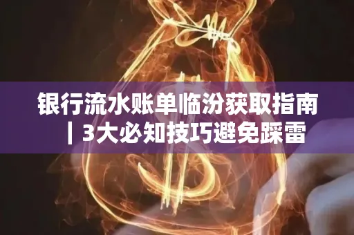 银行流水账单临汾获取指南|3大必知技巧避免踩雷