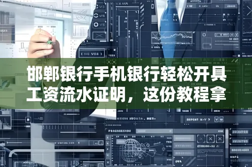 邯郸银行手机银行轻松开具工资流水证明,这份教程拿走不谢