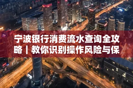 宁波银行消费流水查询全攻略|教你识别操作风险与保护隐私