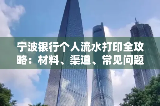 宁波银行个人流水打印全攻略:材料、渠道、常见问题一网打尽